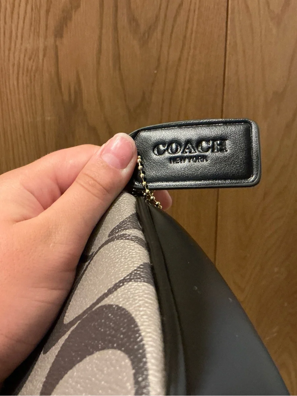 Coach Monogram Small Crossbody Bag in Brown and Black